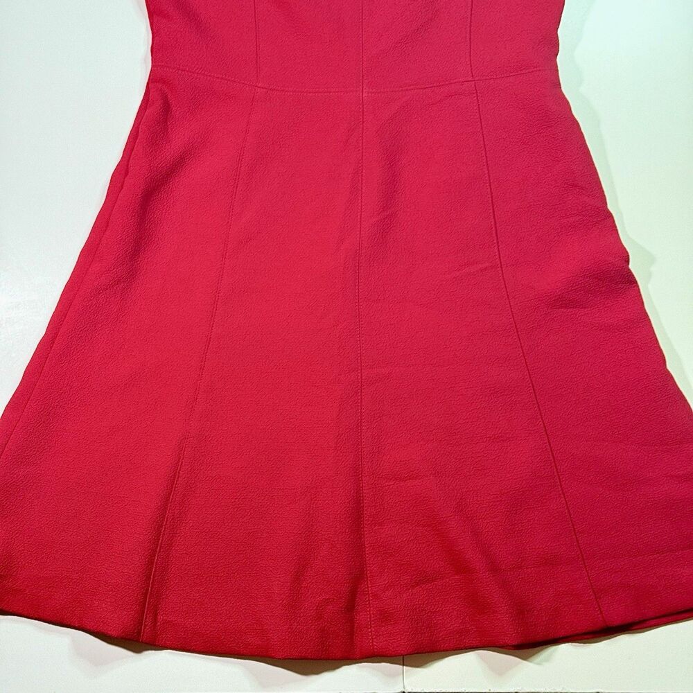 Chaps Ralph Lauren Cherry Red Sleeveless Midi Fit & Flare Zip Close Dress Size 6 - Picture 3 of 10